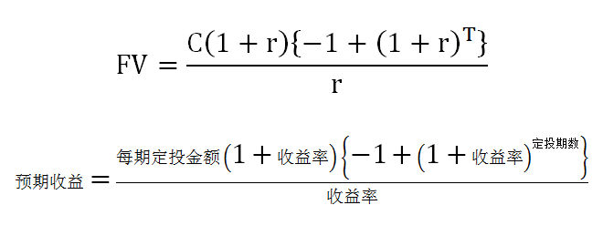 定投复利收益计算公式